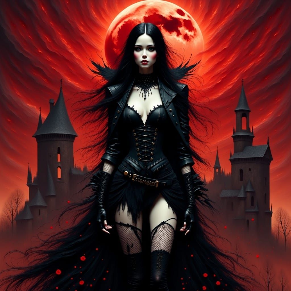 Ethereal Vampire Goddess Rises from Ruins