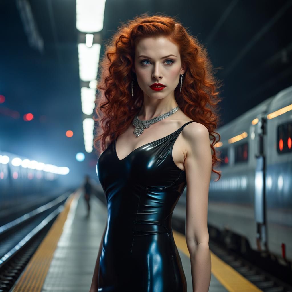 High-Speed Bullet Train at Night: Hyperdetailed 8k