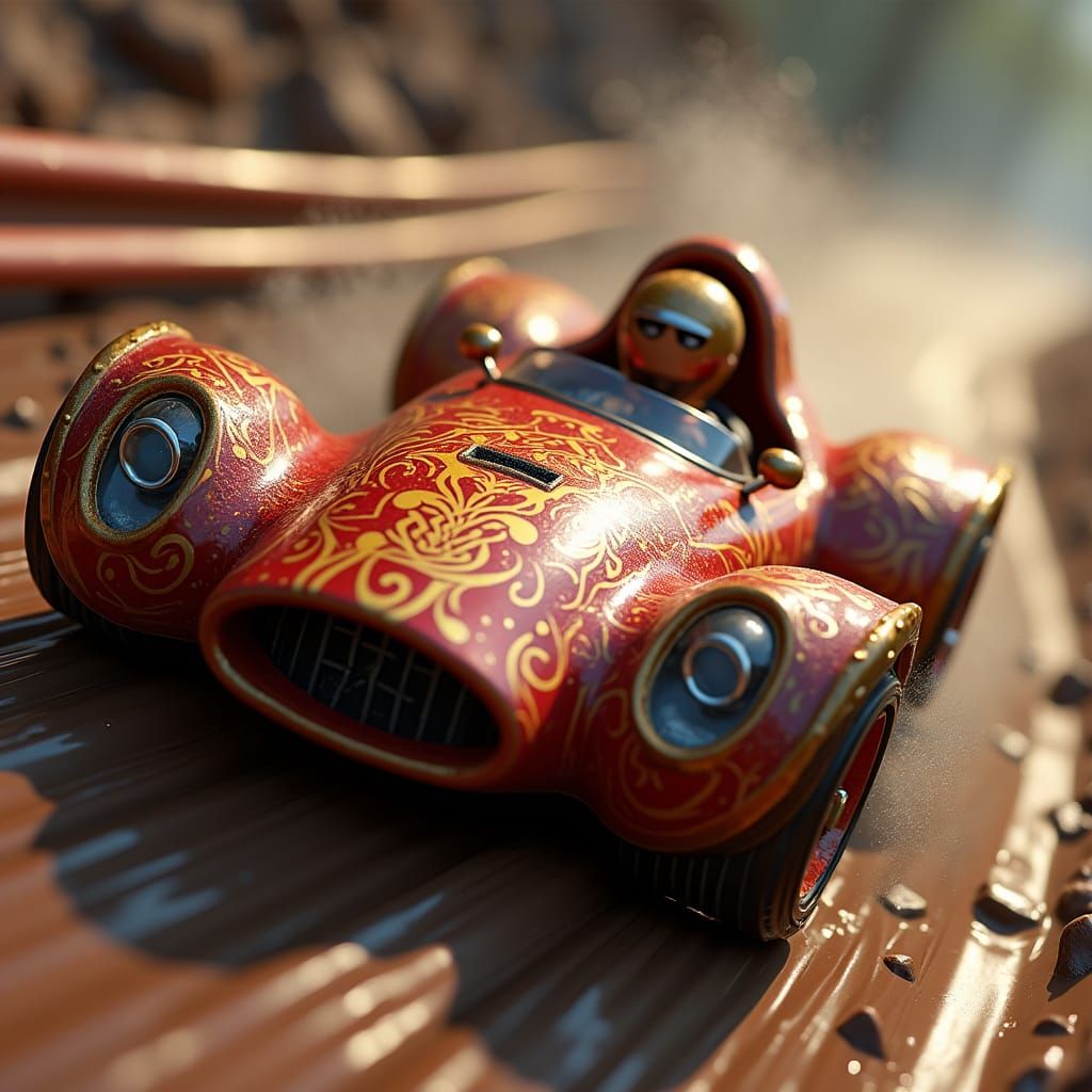 Chocolate Fudge Race Car: Fantasy Concept Art