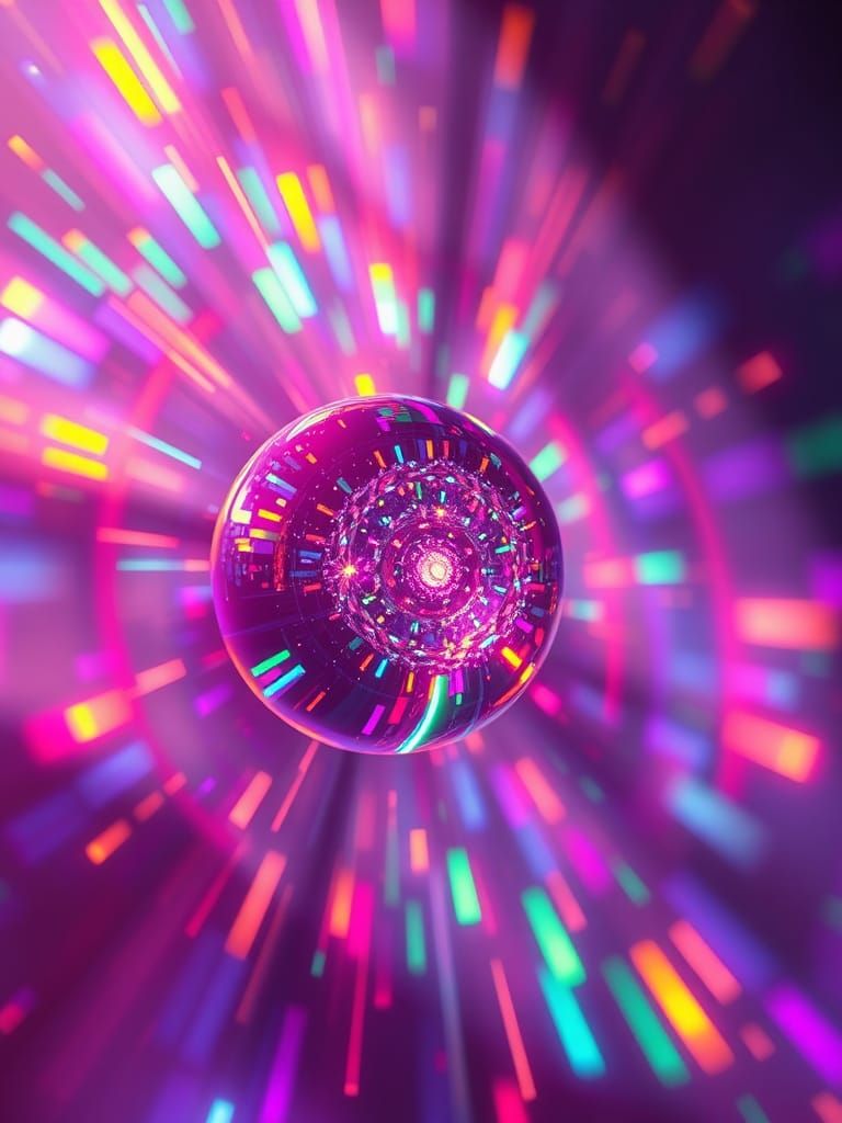 Prismatic Refraction: A Digital Painting in Vibrant Colors