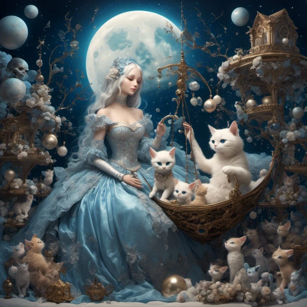 Cat in the Cradle: Anime Fantasy Art