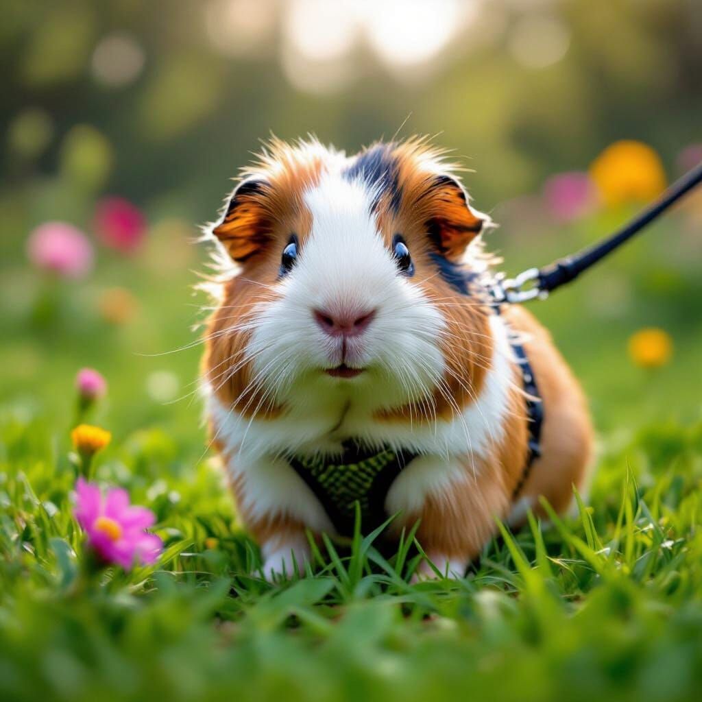 Guinea Pig's Park Adventure: A Wildlife Portrait