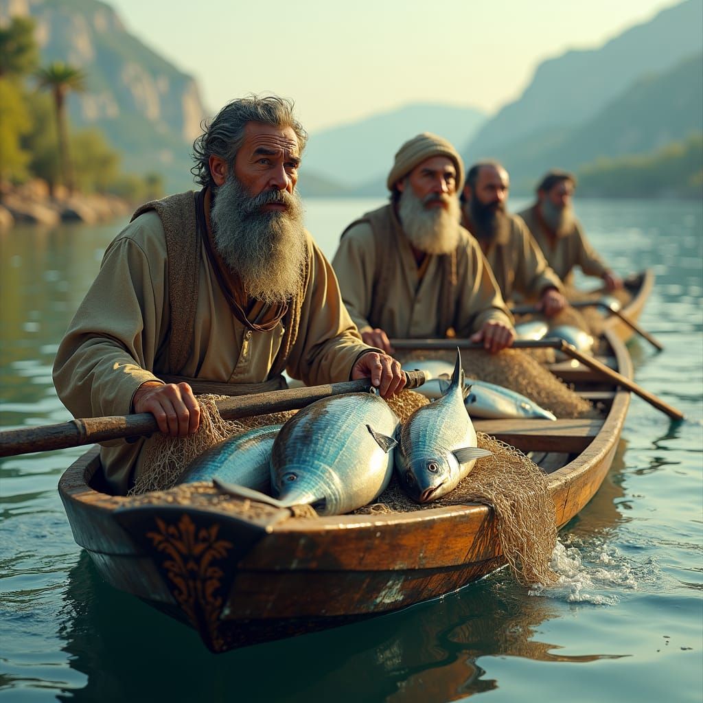 Fishermen's Burden: Abundant Catch in Mediterranean Lake