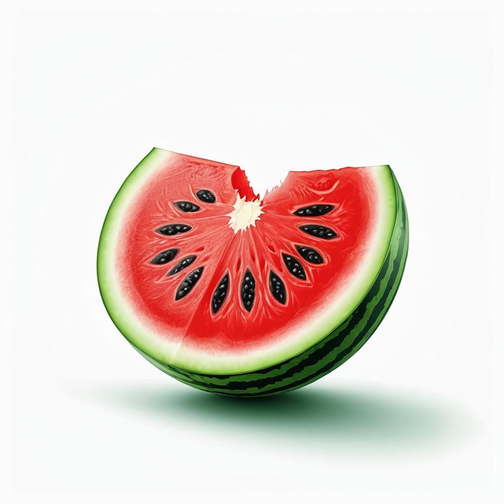 Watermelon Slice Simple Vector Clip Art