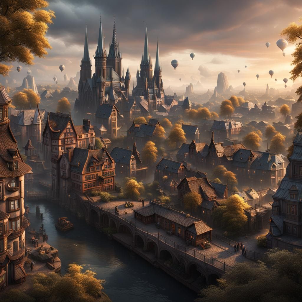 Fantastical Essen City Concept Art in 8k Resolution