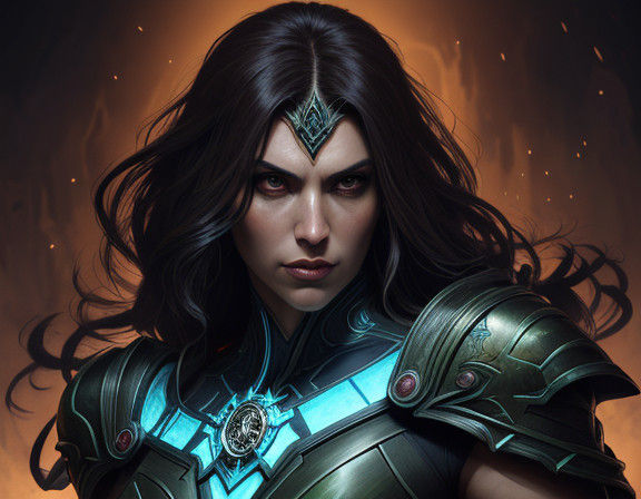 Cyberpunk Super Villain in Hyperdetailed Fantastical Portrai...