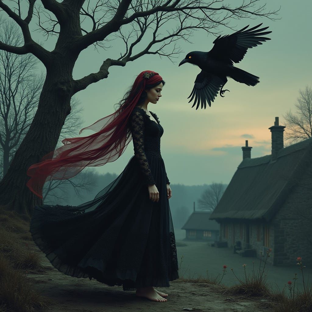 Gothic Beauty Under Twilight Sentinels