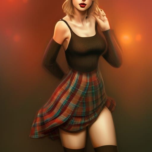 Taylor Swift Portrait in Art Nouveau Style