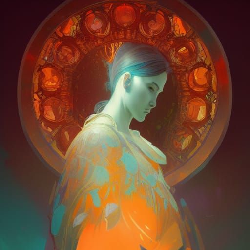 Abstract Concept Art in Triadic Colors