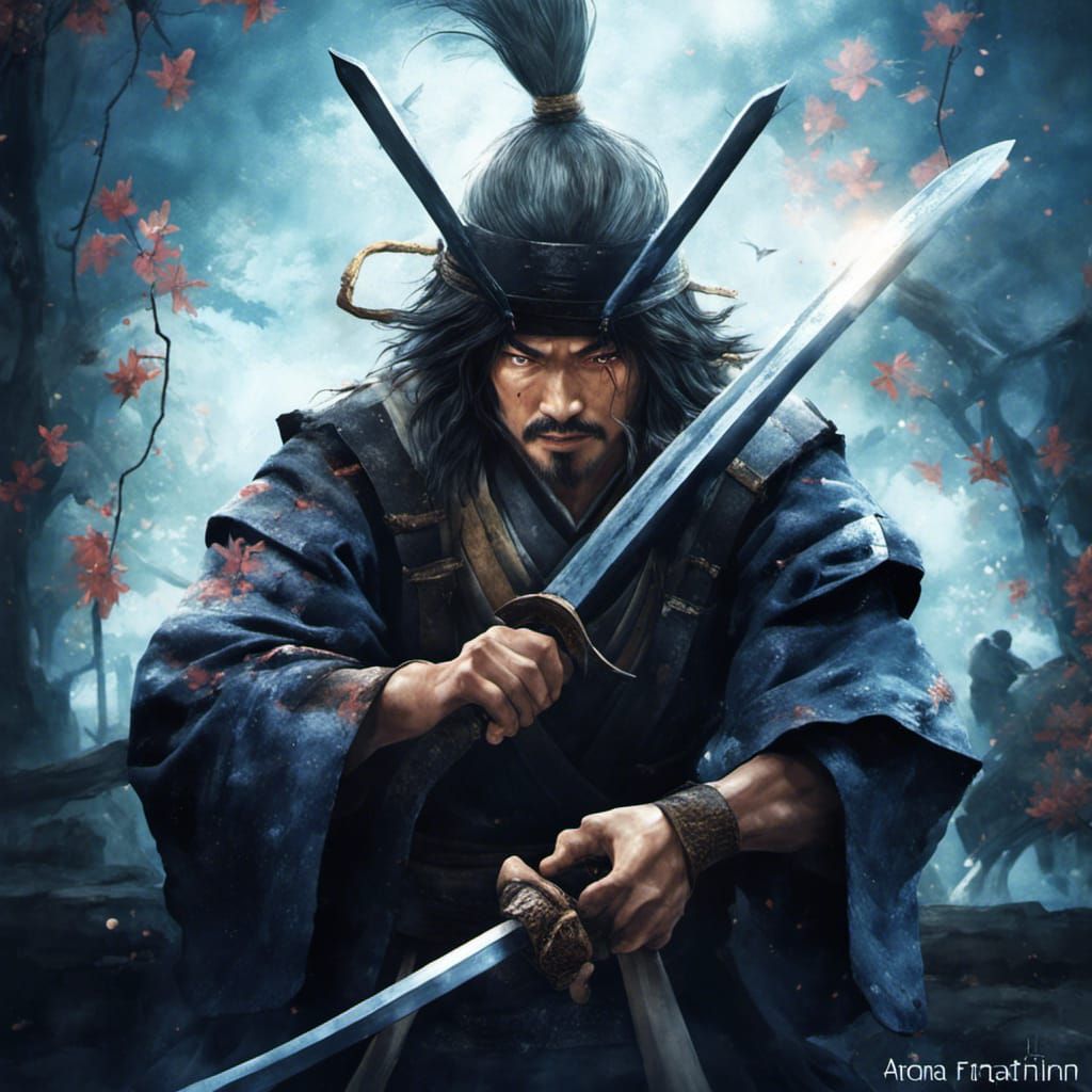 Medieval Japanese Blacksmith: A Detailed Matte Painting