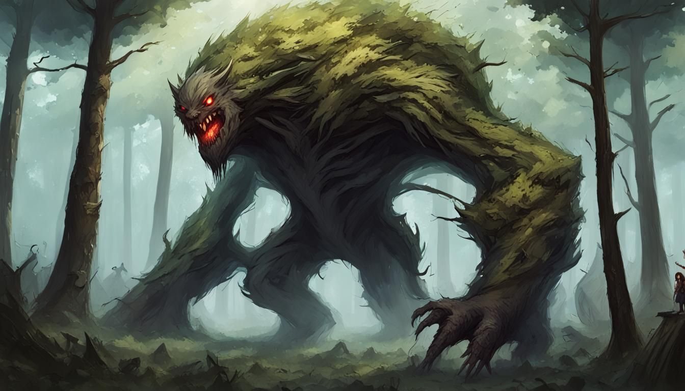 Epic LITRPG Beast Roams a Dense Forest