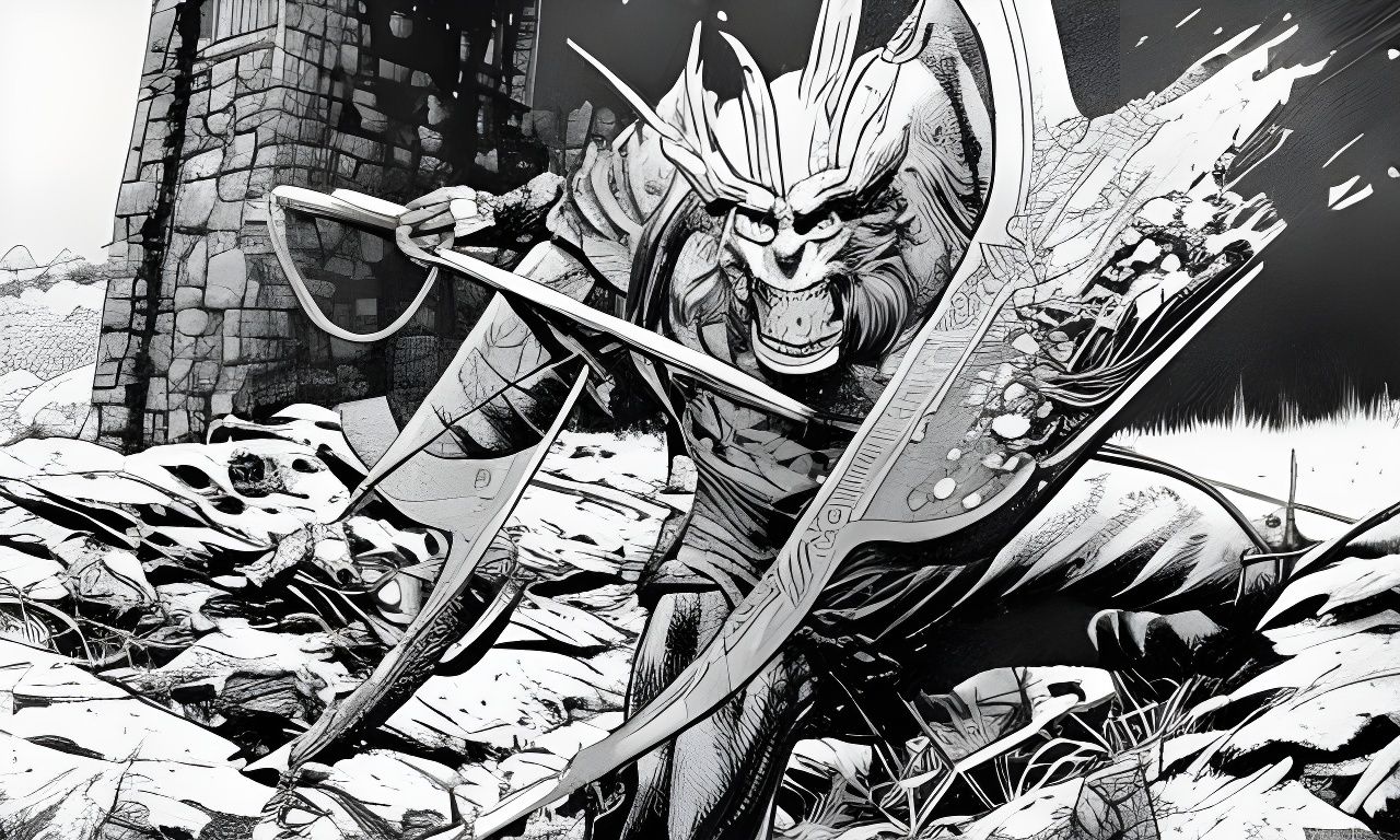 Battle of Hastings: Detailed Line Art Illustration