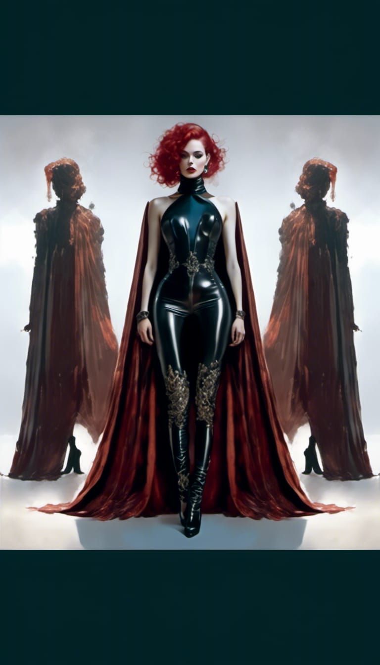 Dark Queen Portrait in Oil Painting Style