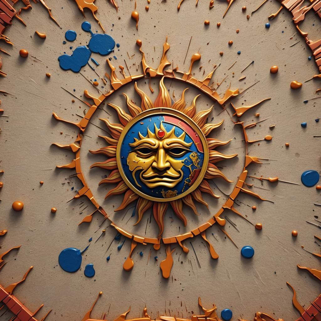 Cartoon Sun vs Earth Wrestling Ring in Splash Art