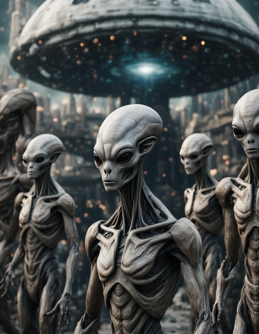 Hyperrealistic Alien Life on Earth in Cinematic Photo