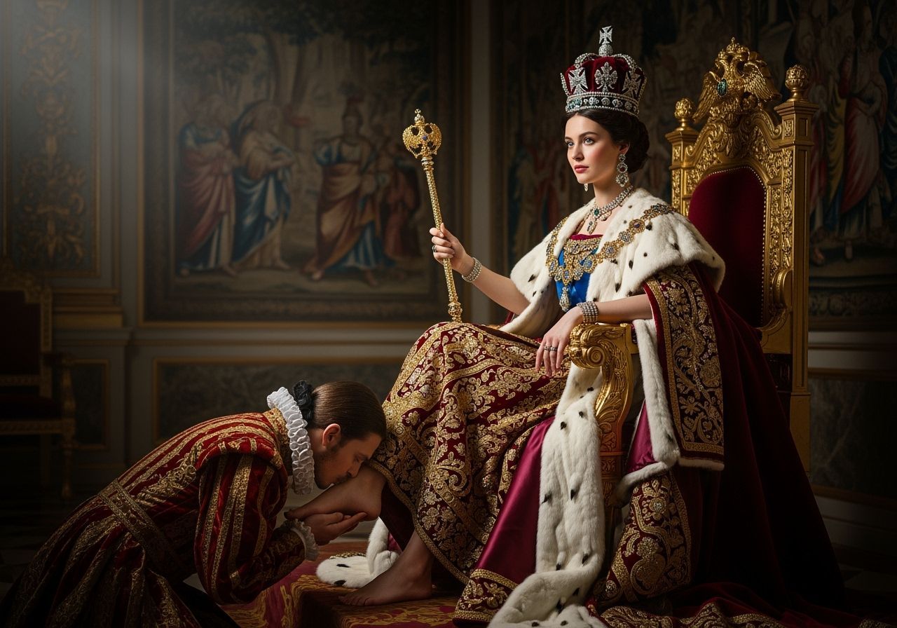 Opulent Russian Tsarina Portrait in Rembrandt Lighting