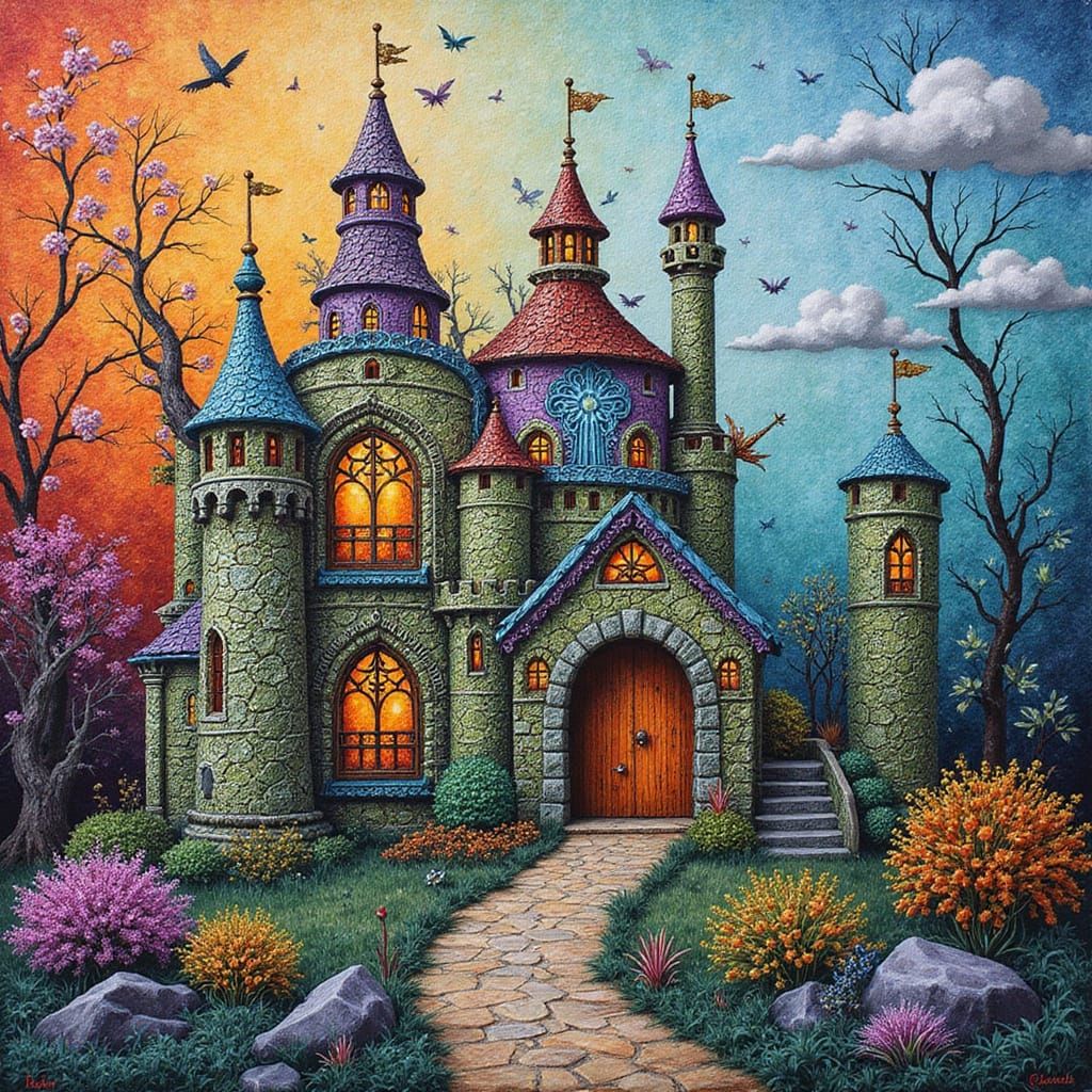 Vibrant Celtic Futurism: Modular Fairy Forts with Irish Lace...