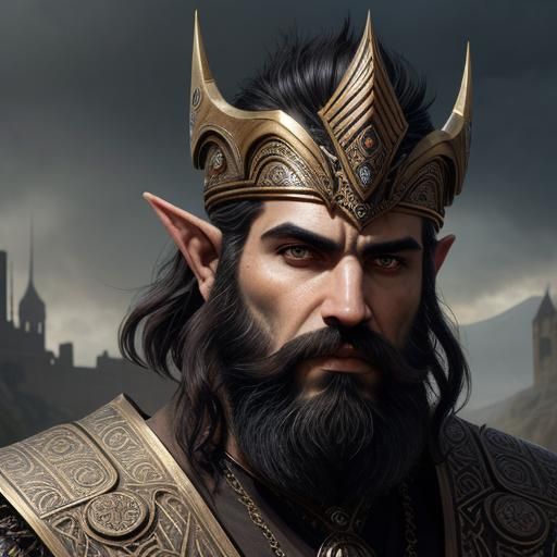 Steampunk Dwemer Male Portrait with Middle-Eastern Jewelry