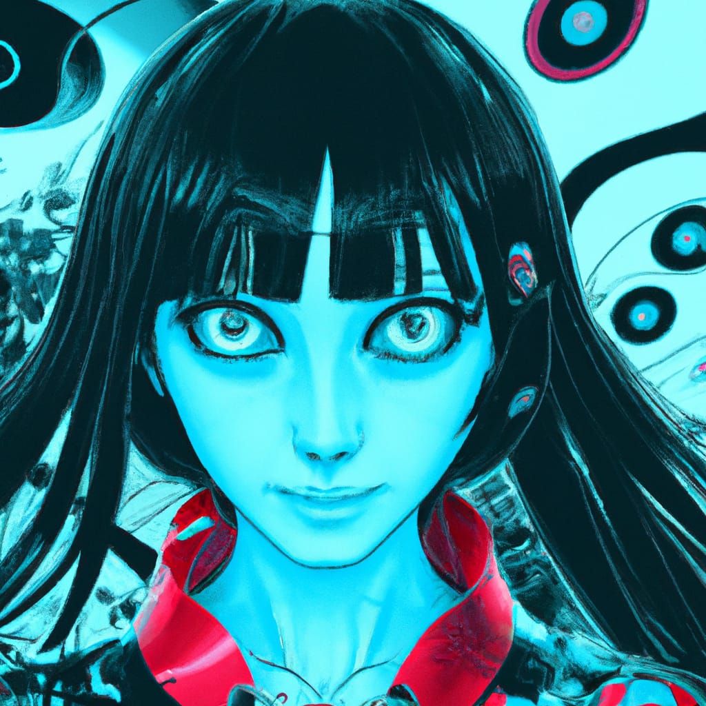 Retropunk Android Alice in Wonderland: Futuristic Anime Styl...