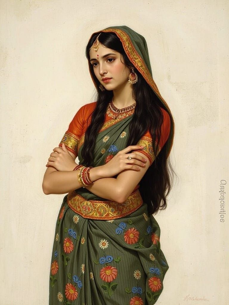 Madhubani Art Inspired by William Bouguereau