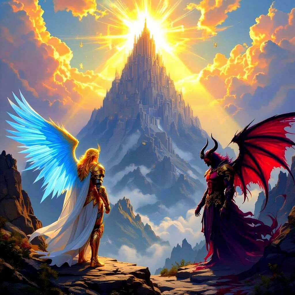 Divine Kingdom: Epic Fantasy Scene in 8K