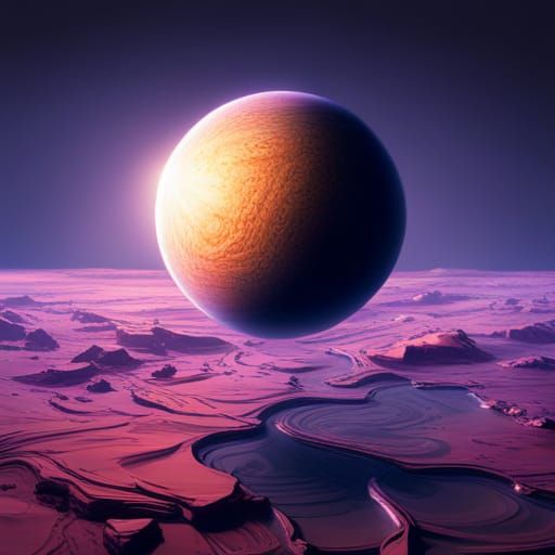 Planets Encased in Glass: Detailed Matte Painting