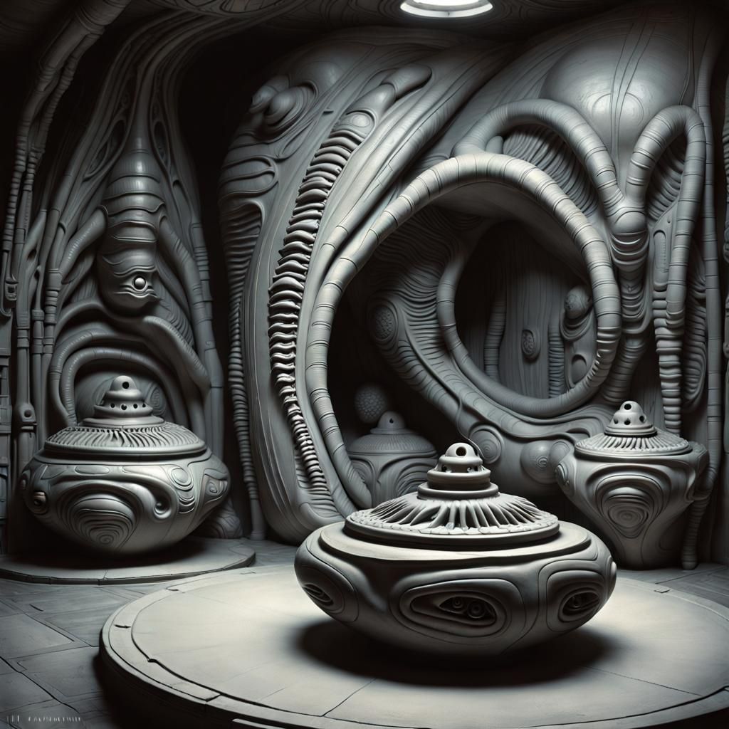 Cosmic Artistry: Extraterrestrial Clay Pottery Unveiled on the Enigmatic Spaceship Tyche