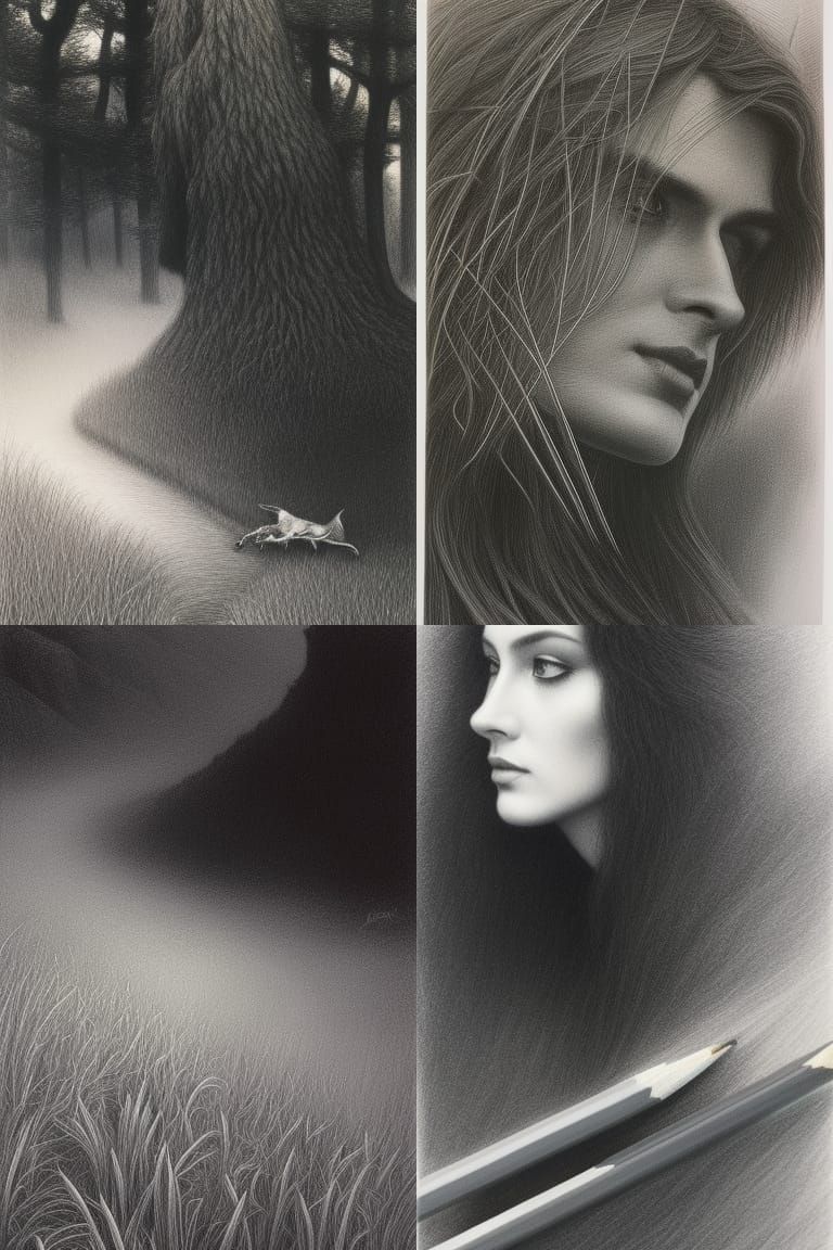 Wolf's Pencil Drawings: Magic Realism in Vector Art