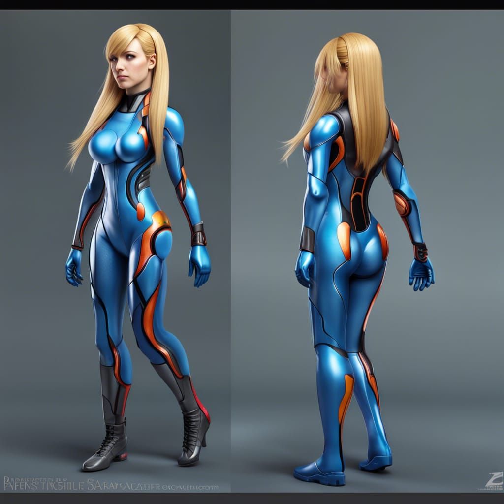 Hyperrealistic Zero Suit Samus Aran Portrait