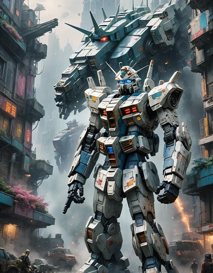 Dystopian Gundam: Hyperrealistic Analog Photography