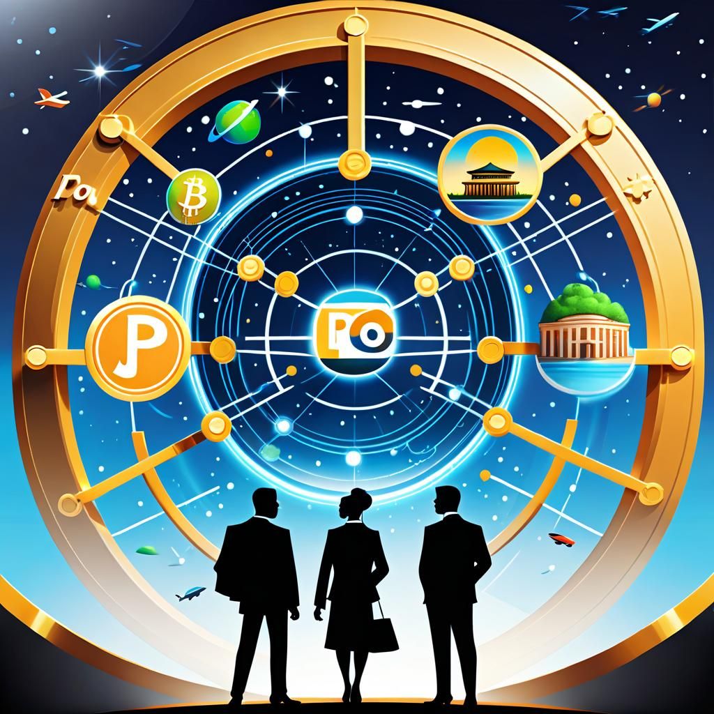 Abstract Network Connecting Lucrative Options