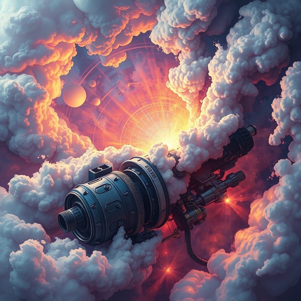 Psychedelic Blown Gasket Art: Ethereal and Vibrant