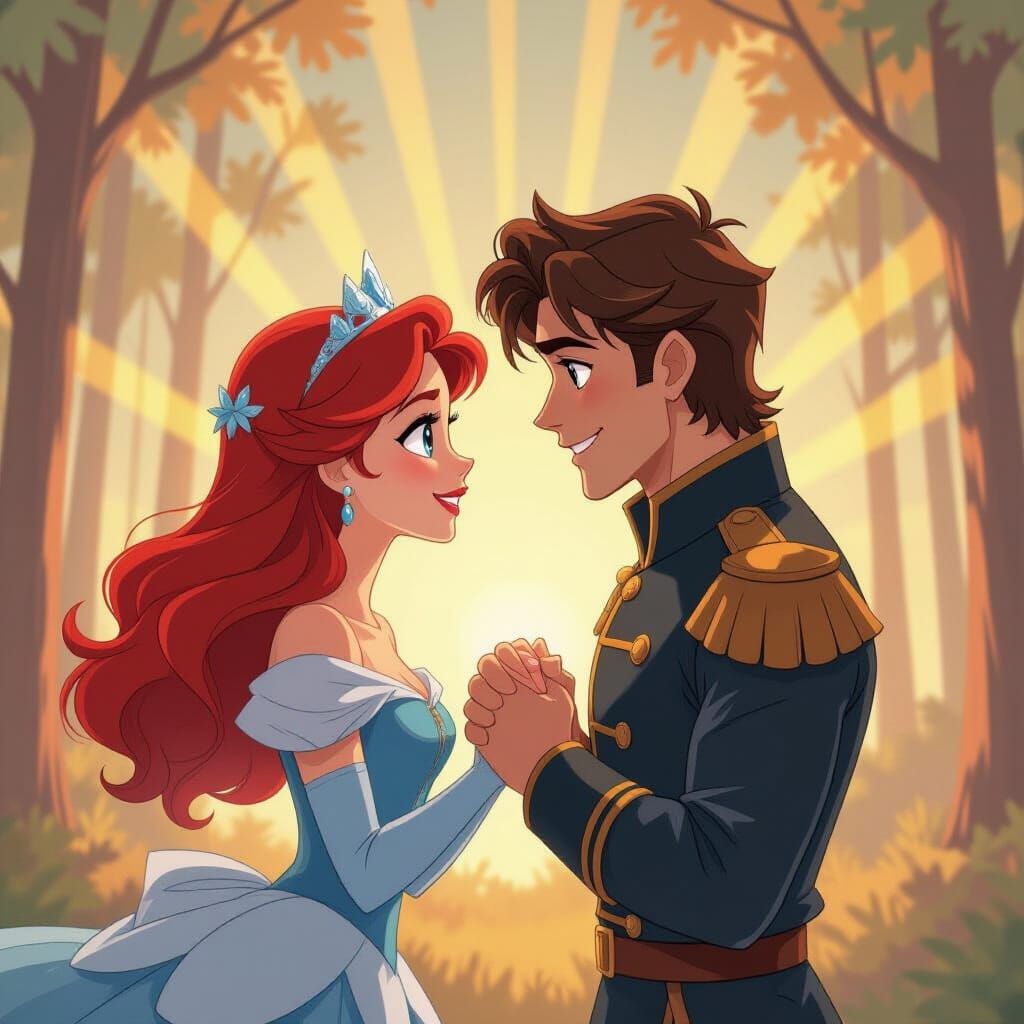 Disney Princesses Flee Electronic Giant in Forest