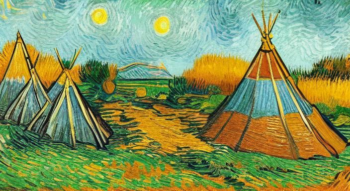 Tipi in a Post-Impressionist Style