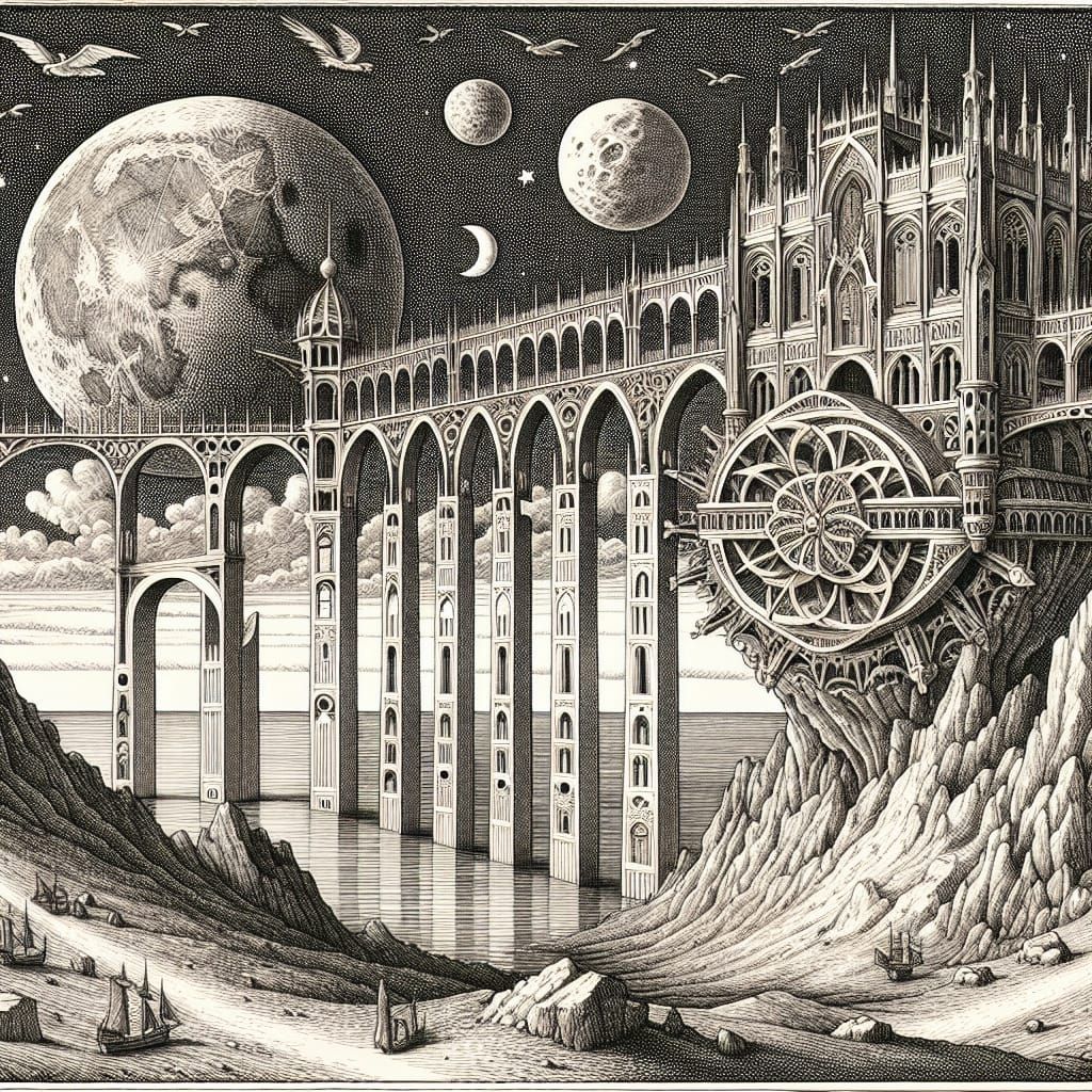 Surreal Bridge Connects Earth to Moon in Northern Renaissanc...