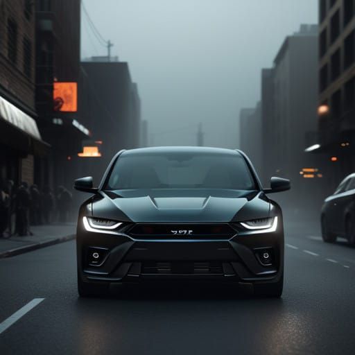 Epic Cinematic Car Scene from a 35mm Film Masterpiece