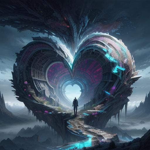 Crystal Heart: Dramatic Digital Matte Painting