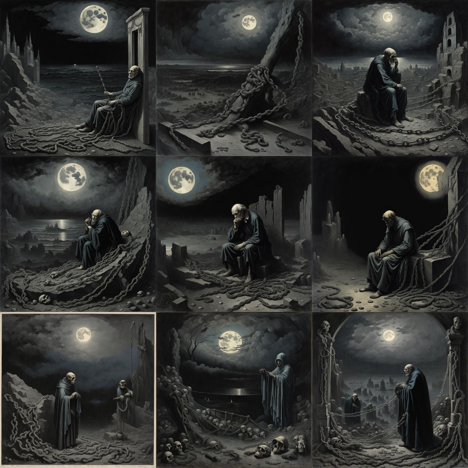 Melancholic Echoes: A Dark and Nostalgic Vision