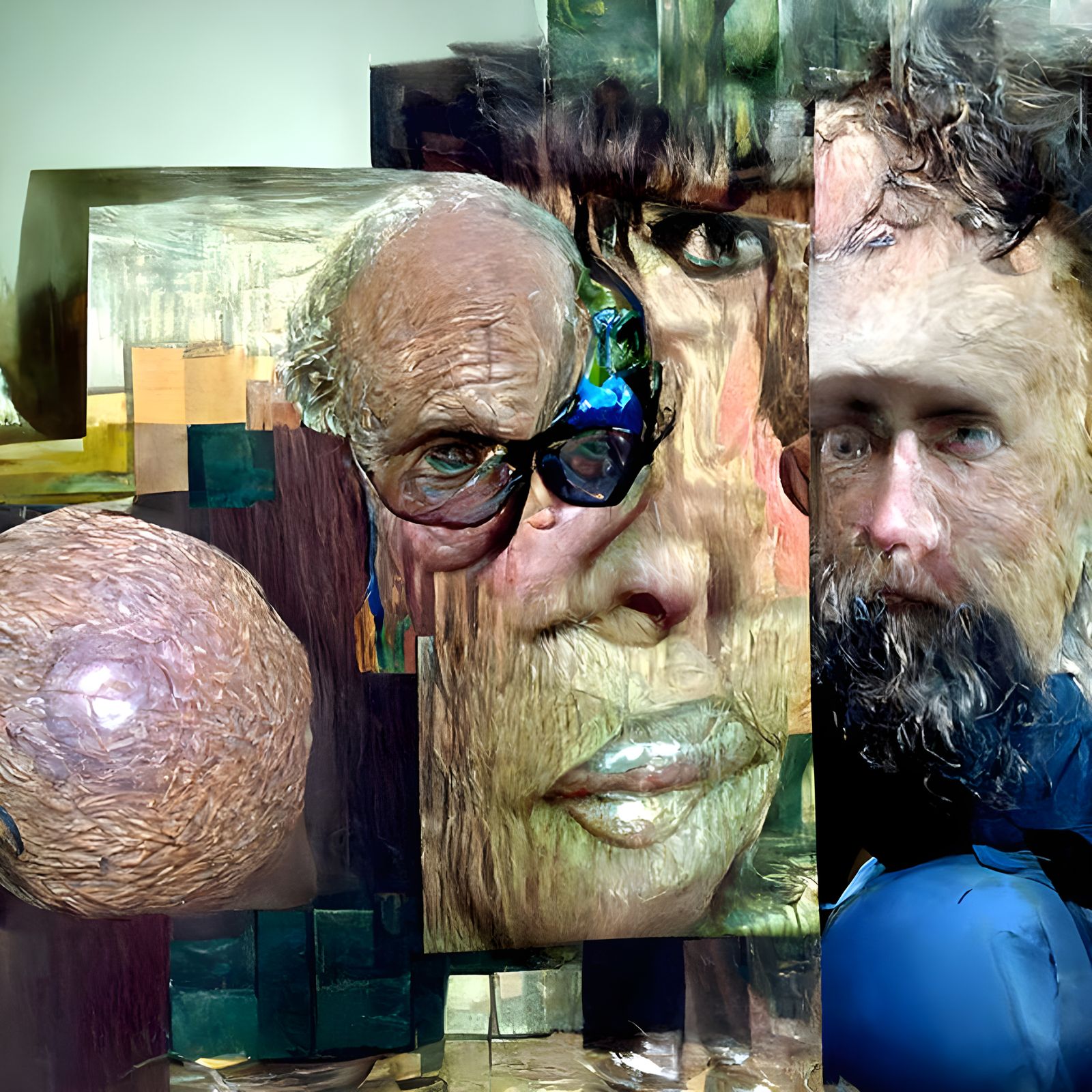 Abstract Expressionism Art with 3D Shading