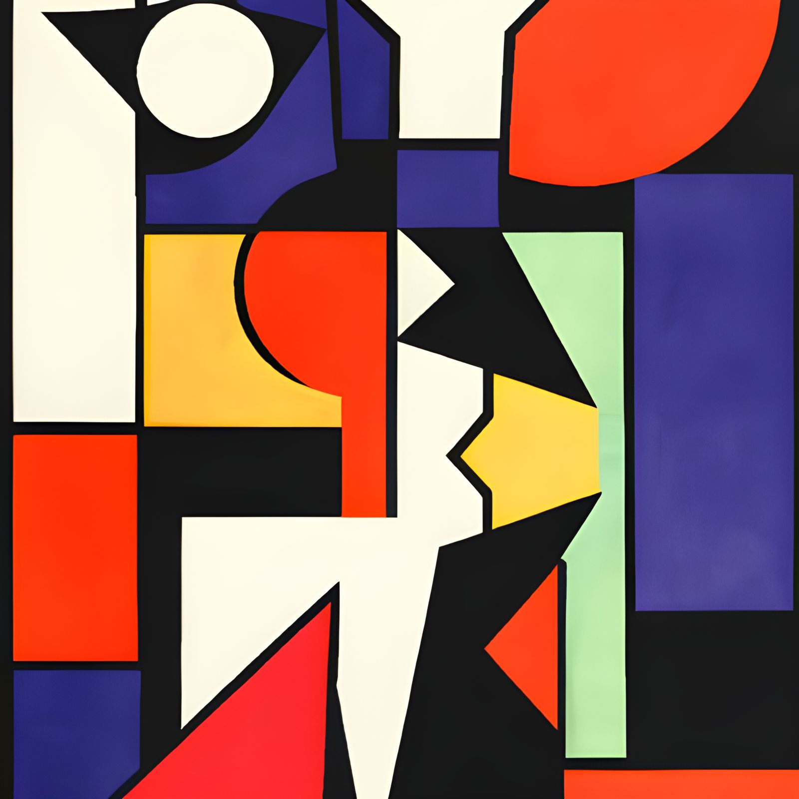 Abstract Polyamorous Art in Cubist Style