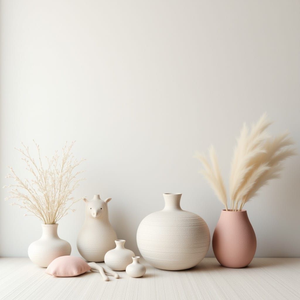 Serene Minimalist Landscape in Pastel Hues