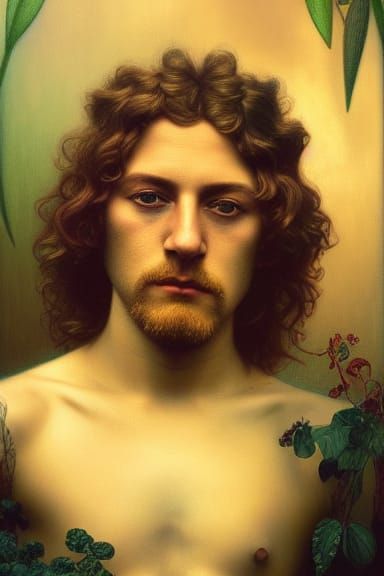 Detailed Portrait in Arcanepunk Art Nouveau Style