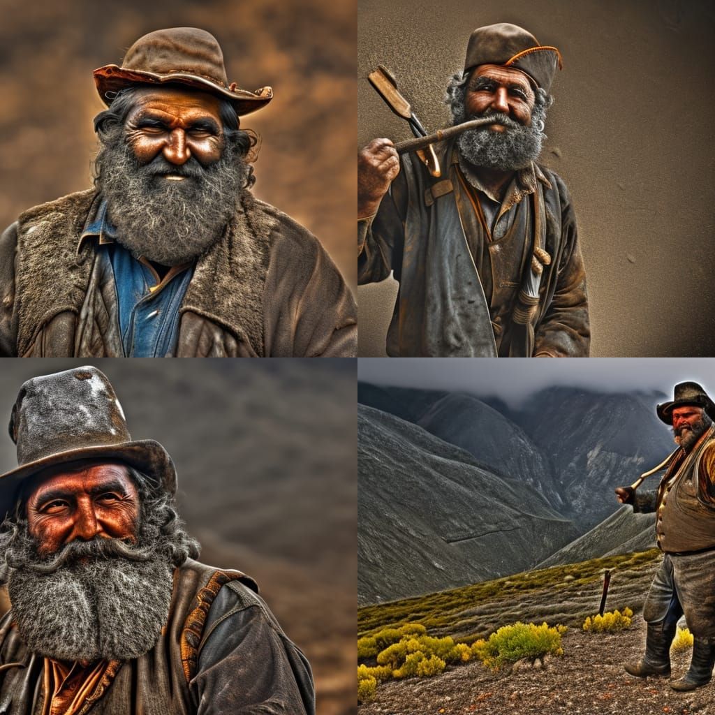 Hyperrealistic Prospector Celebrates Discovery