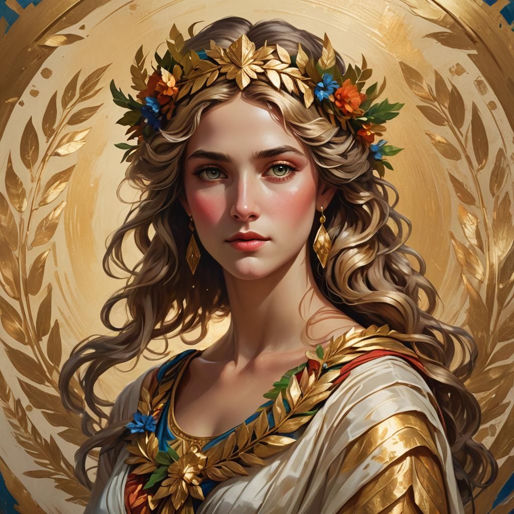 Greek Goddess Melinoe in Formal Gown