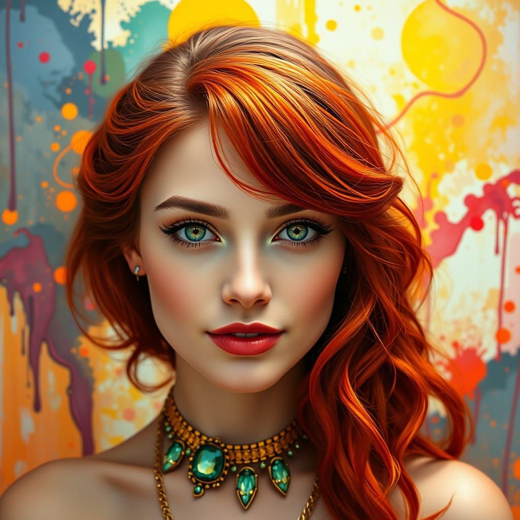 Glamorous Portrait in Art Deco Style