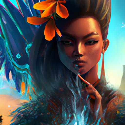 Polynesian Goddess Of Tropics