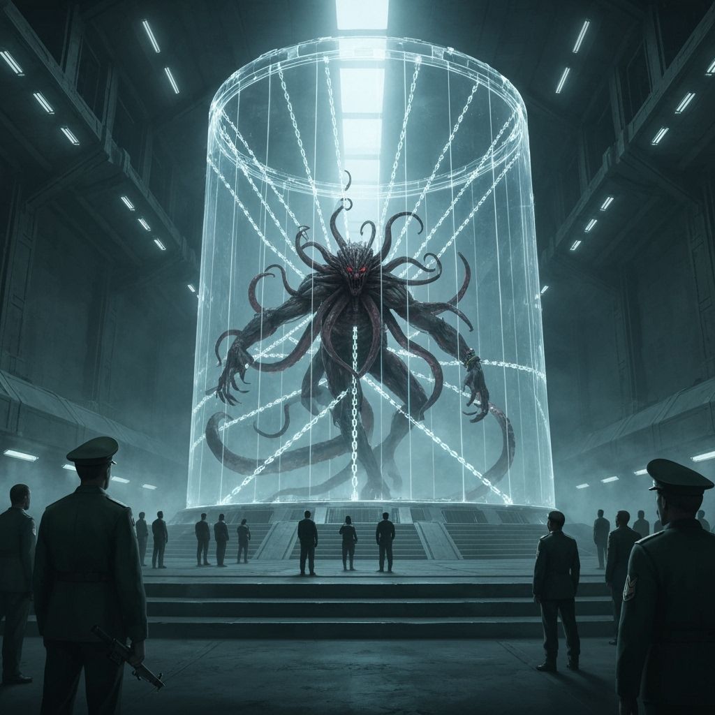 Colossal Tentacled Monster Captured in Hidden Military Base