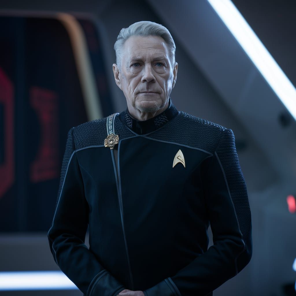 Captain Riker on the Starship Enterprise in 8K