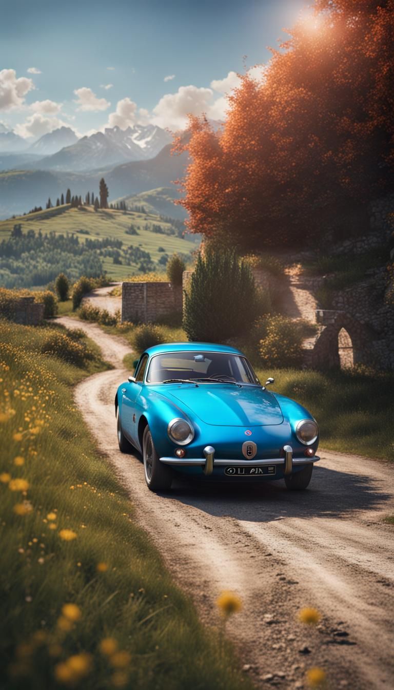 Alpine A110 Drives Through Italian Landscape