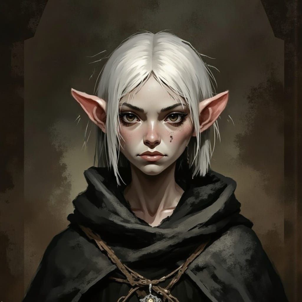 Enigmatic Pale Elf in Detailed Fantasy Art